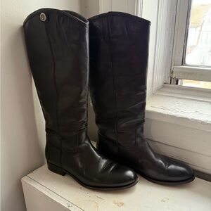 Frye Black Leather Winter Boots Size 7.5